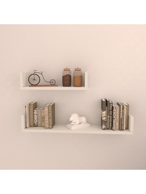 Rafkestir 2'li Avanos Duvar Rafı Beyaz