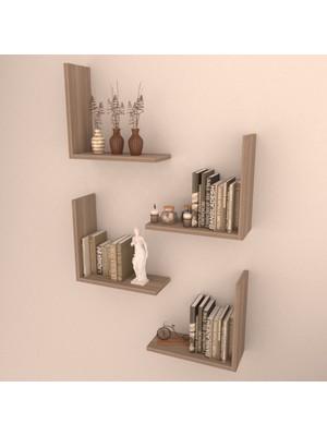 Rafkestir Aras Duvar Raf Seti 4'lü Cordoba