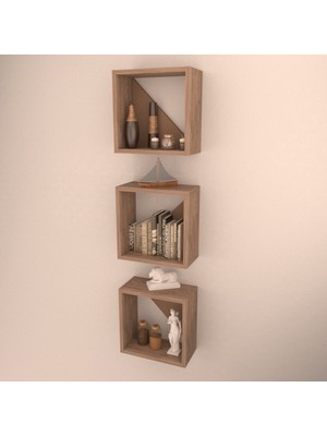 Rafkestir 3'lü Florence Duvar Rafı Sacramento