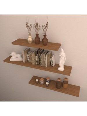 Rafkestir 3'lü Raf Set   75 x 55 x 35  Bambu