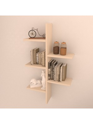 Rafkestir Anka Duvar Raf Seti Krem