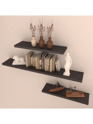 Rafkestir 3'lü Raf Set  60 x 50 x 40  Wenge