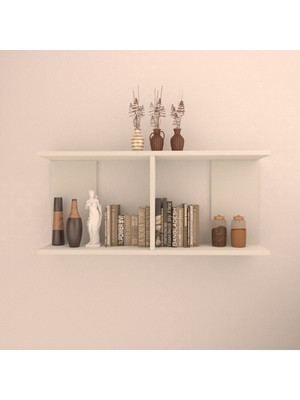 Rafkestir Riva Duvar Rafı  Beyaz