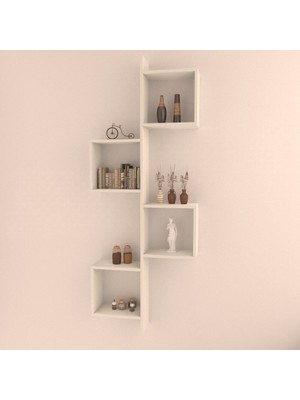 Rafkestir Meridyen Duvar Raf Seti Beyaz