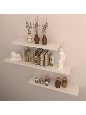 Rafkestir 3'lü Raf Set  80 x 60 x 40  Beyaz