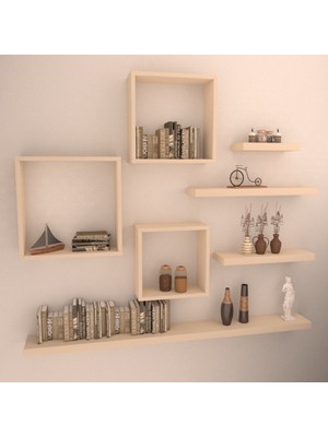 Rafkestir Parma Gizli Duvar Rafı  Krem