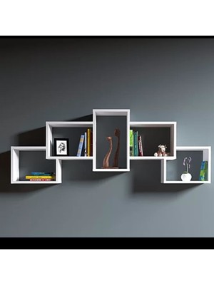 Rafkestir Sara Duvar Raf Seti Bambu