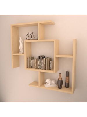 Rafkestir Paris Duvar Raf Seti Akçaağaç