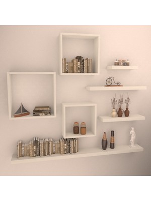 Rafkestir Parma Gizli Duvar Rafı  Beyaz