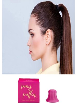 Bahels Pink Pony Puffin Cool Hair At Kuyruğu Saç Modeli Dik Tutma Aparatı
