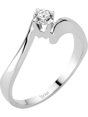 Sirius G Renk 0,24 Karat Pırlanta Tektaş Yüzük 0401R0049