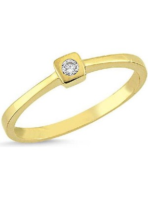 Engingold 14 Ayar Altın Taşlı Yüzük