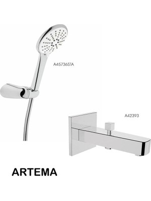 Artema Q-Line Ankastre Duş Seti, (Snow El Duşlu) – A49274