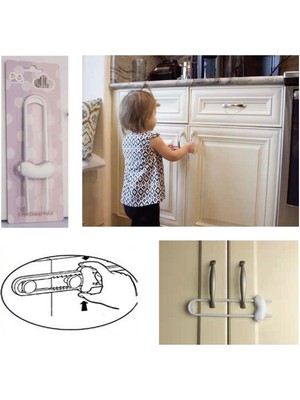 Eym Bebek Çocuk Için Raylı Dolap Çekmece Güvenlik Kilidi