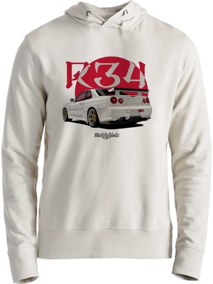 Muggkuppa Gtr Tasarımlı Baskılı Ekru Çocuk Sweatshirt