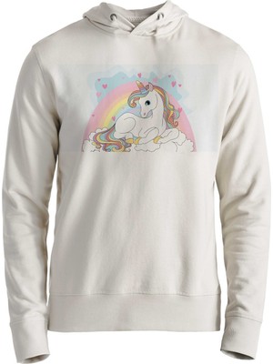Muggkuppa Unicorn Tasarımlı Ekru Çocuk Sweatshirt