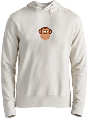 Muggkuppa Animal Maymun Dijital Baskılı Ekru Sweatshirt