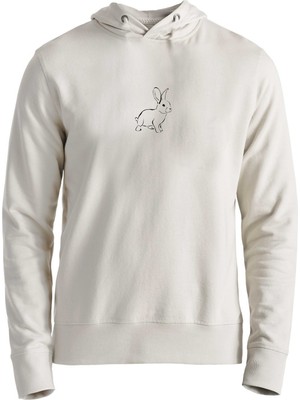 Muggkuppa Animal Tavşan2 Dijital Baskılı Ekru Sweatshirt