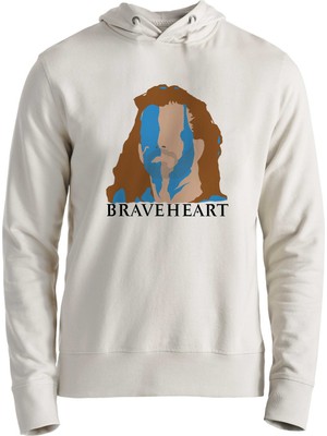 Muggkuppa Braveheart Tasarımlı Baskılı Ekru Sweatshirt