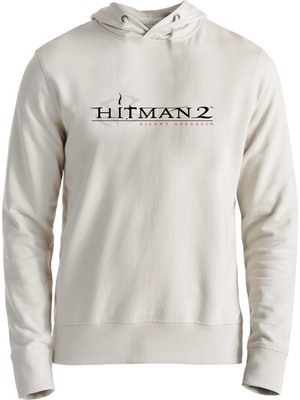 Muggkuppa Hitman Tasarımlı Baskılı Ekru Sweatshirt