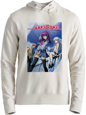 Muggkuppa Angel Beats Dijital Baskılı Ekru Sweatshirt