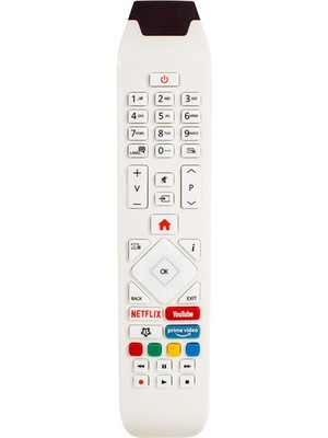 Vestel Weko Kl Vestel RCA343140P Youtube-Netflix-Prime Video Tuşlu Lcd-Led Tv Kumanda Beyaz