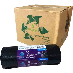 Endüstriyel  100 x 150 cm Çöp Torbası 1 Koli 10 Rulo