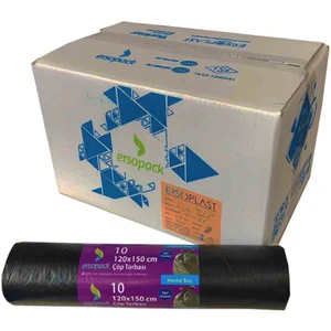 Endüstriyel 120 x 150 cm Çöp Torbası 1 Koli 10 Adet Rulo