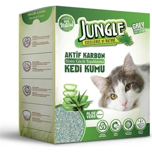 Karbonlu Aloe Veralı Gri Bentonit Kedi Kumu 6lt
