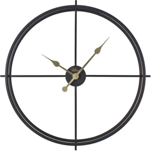 Ferforje Siyah 66 cm Iskelet Duvar Saati 2646 B