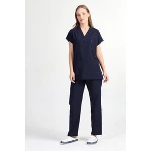 Kadın Yarasakol Lacivert Doktor Hemşire Forması Takımı (Alpaka Kumaş) ATY-2801
