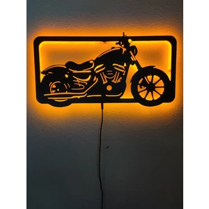 Chopper Motor LED Işıklı Ahşap Tablo