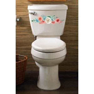 Echo Home Renkli Çiçekler Güller Klozet Kapağı ve Banyo Sticker Seti
