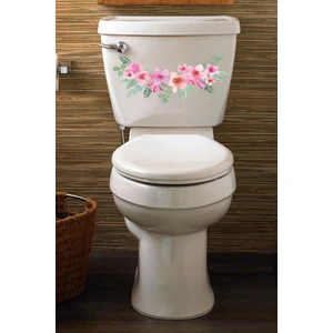 Echo Home Soft Renkli Güller Klozet Kapağı ve Banyo Sticker Seti