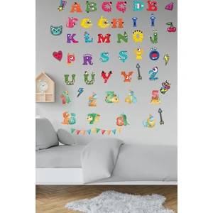 Echo Home Hayvan Figürlü Harfler ve Rakamlar Eğitici Duvar Sticker