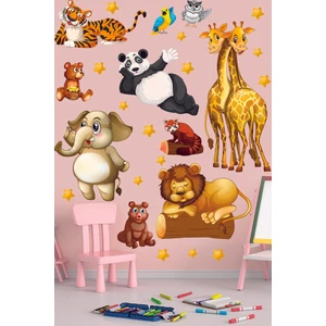 Echo Home Sevimli Hayvanlar ve Yıldızlar Temalı Çocuk Odası Duvar Sticker