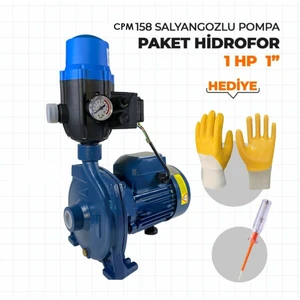 CPM158 Salyangoz Pompalı Santrifüj Su Motoru 1 Hp 1"  Eldiven ve Kontrol Kalemi 28MT Max