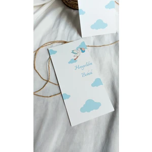 Çikoleyt Design Makrome Kartı - Hoşgeldin Bebek (9,5x19cm) 50 Adet