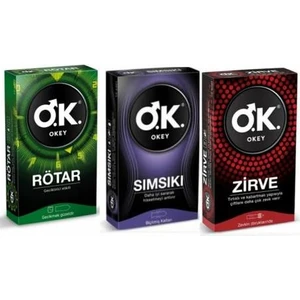 Prezervatif Rötar 10 Lu + Sımsıkı 10 Lu + Zirve 10 Lu