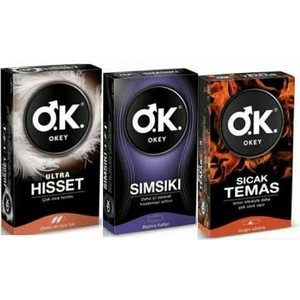 Prezervatif Ultra Hisset 10 Lu + Sımsıkı 10 Lu + Sıcak Temas 10 Lu