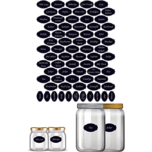 Echo Home Baharat Kavanoz Etiketi Sticker 70 Adet