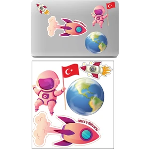 Echo Home Uzay ve Astronot Temalı Laptop Arkası Sticker