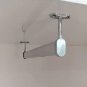 Alüminyum Dolap Içi Oval Askı Borusu + 2 Adet Tavan Askı Aparatı + Vidaları