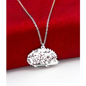 Silver & Silver 925 Ayar Gümüş Çiçekli Kirpi Kolye