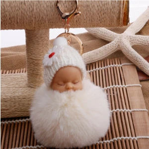 Sheker Home Uyuyan Bebek Peluş Anahtarlık 8 cm