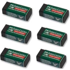 6 Adet Faber Castell Siyah Silgi Öğrenci Okul Silgisi 6ADET