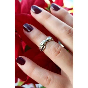 Fildişi Aksesuar Antik Gümüş Kaplama Balıklar Şekilli El Yapımı Ayarlanabilir Yüzük