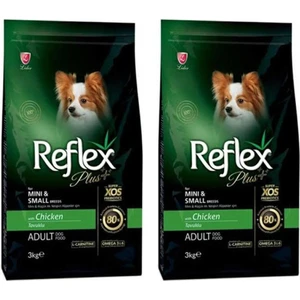 Plus Küçük Mini Irk Tavuklu Yetişkin Köpek Maması 3 kg 2'li Set