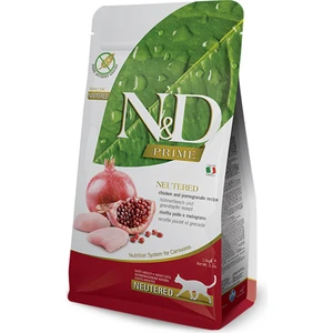Prime Tavuklu ve Narlı Tahılsız Kısırlaştırılmış Kedi Maması 1,5 kg