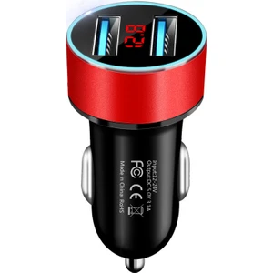 Yeni Dijital Ekranlı Araç Şarj Cihazı Çift USB (Yurt Dışından)